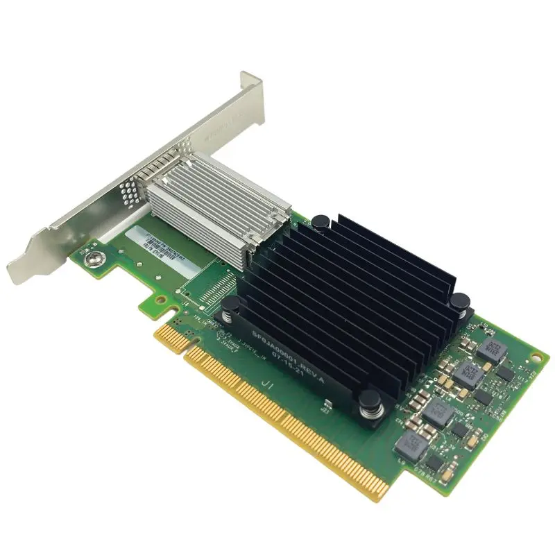 MCX515A-CCAT PCIe 3.0 X16 منفذ واحد QSFP28 100GbE بطاقة واجهة الشبكة ConnectX-5 محول سلكي خارجي لاستخدام الخادم d