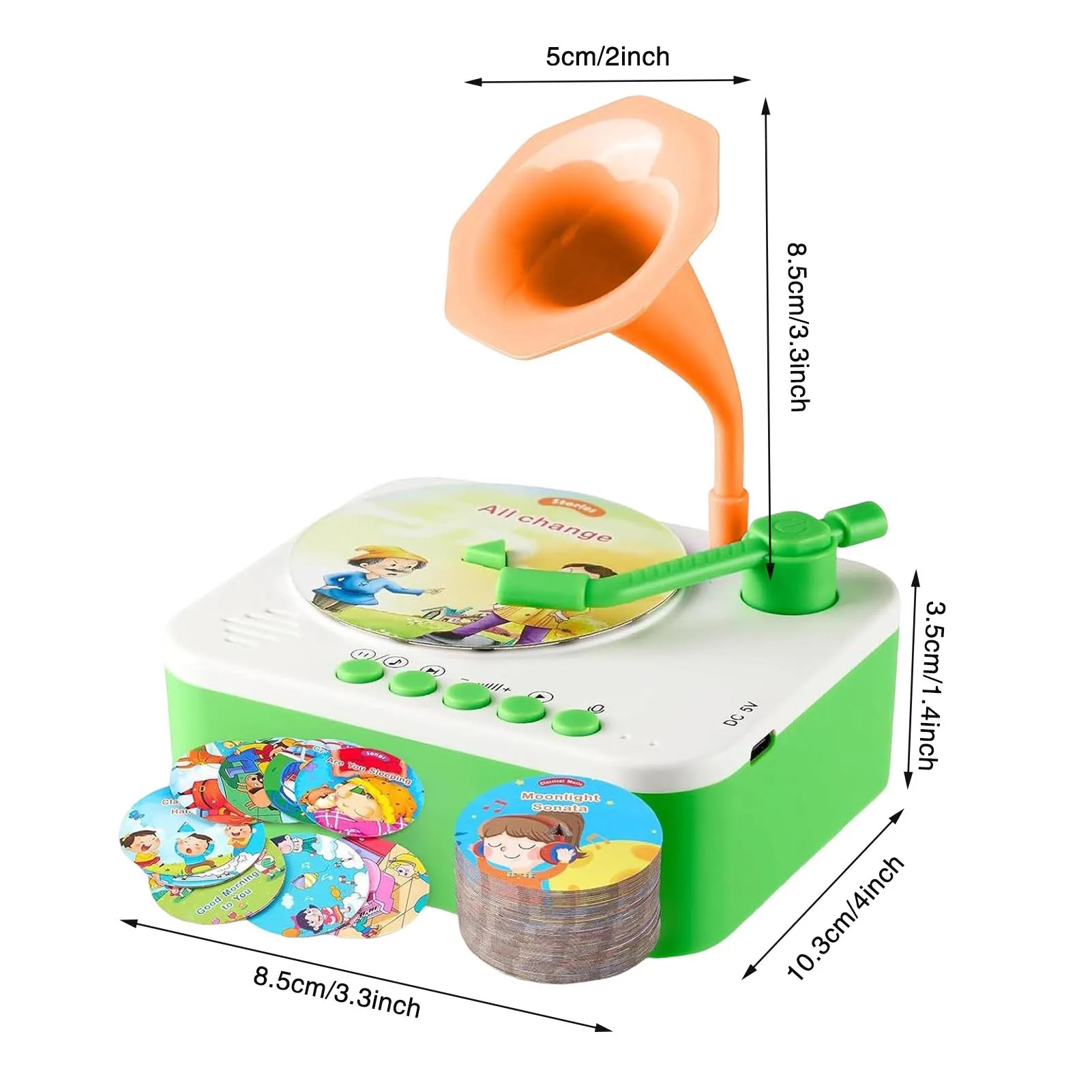 Gramophone dla dzieci edukacyjny odtwarzacz muzyczny interaktywna zabawka edukacyjna dla rodziców i dzieci zabawka Montessori na boże narodzenie urodziny dla dzieci