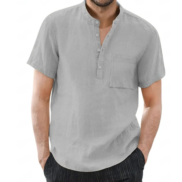 

Легкая льняная футболка ort Sve мужская irt свободного кроя для йоги, хлопково-льняная футболка с воротником-стойкой, большие размеры, весна-лето