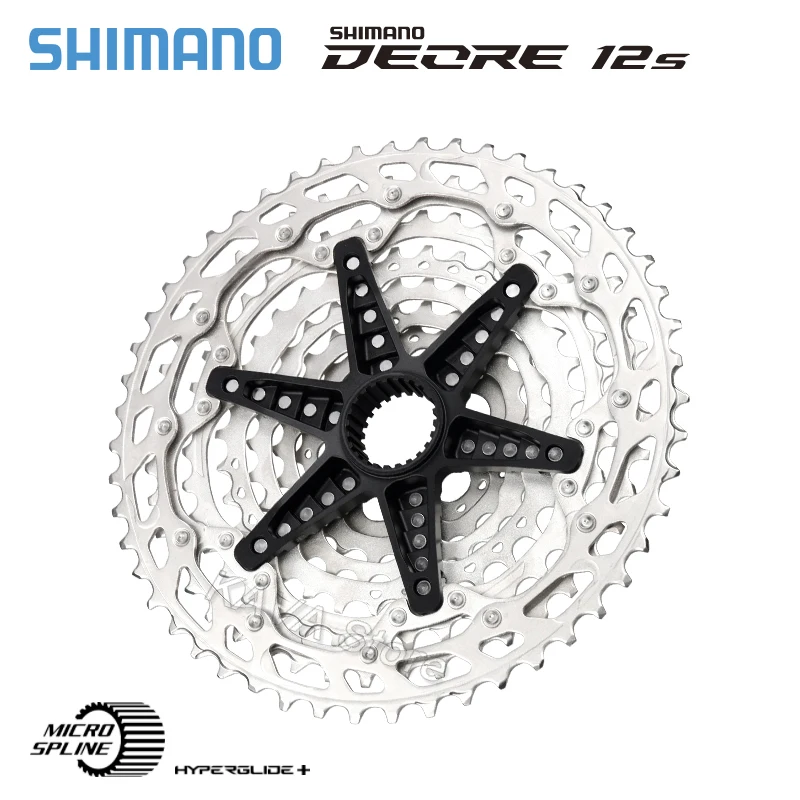 Shimano Deore CS-M6100 12S Cassette M6100 Micro Spline Sprocket MTB Freewheel 12V K7 10-51T Mountain Bike Ratchet Bicycle Parts