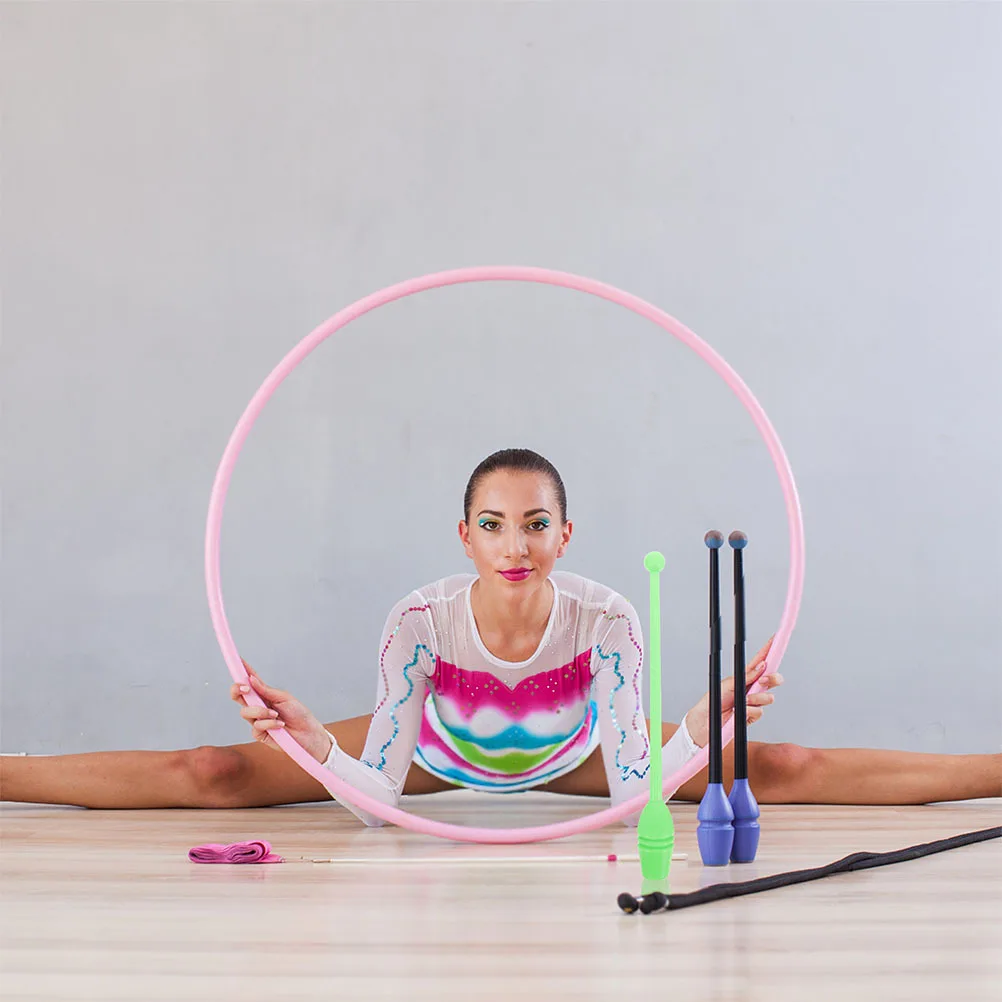 

2Pcs Artistic Gymnastics Sticks Colored Plastic Poles for Rhythmic Gymnastics Adult Fitness Performing Equipment