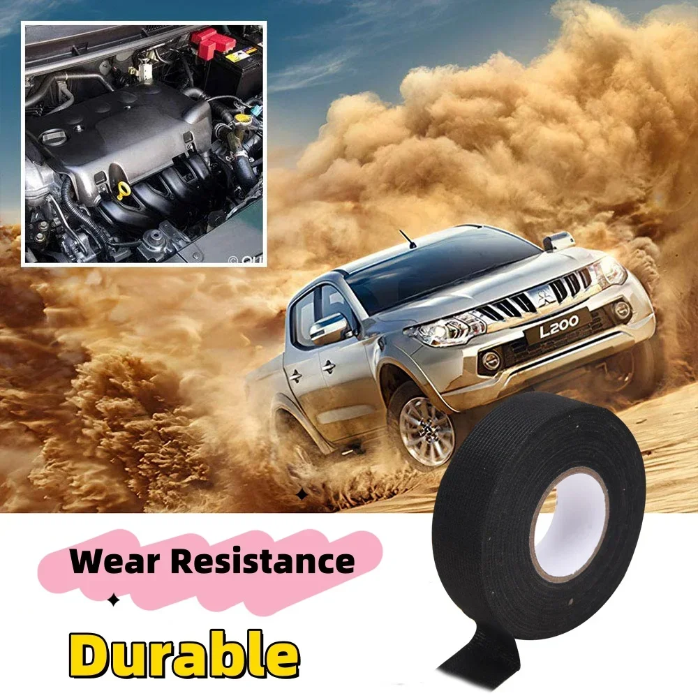 Heat-Resistant Denoise Adhesive Cloth Tape For Cable Car Harness Wiring, Multiple Width Options, Heat Resistant Electrical Tape