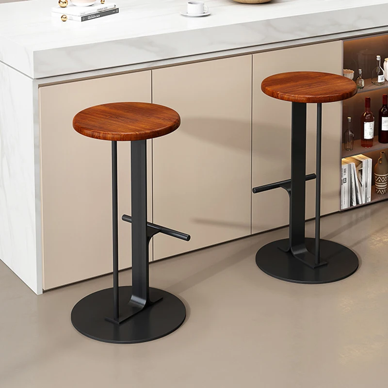 

Tall Bar Kitchen Counter Chair Metal Mobile Make Up Wooden Morden Pub Chair Iron Luxury Sillas Altas Para Barra Furniture