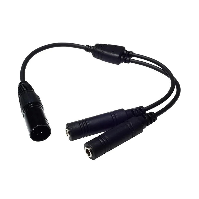 Adapter GA Twin Plug do Airbus XLR - gniazda .206” i .25” do 5-pinowego złącza żeńskiego XLR do zestawów słuchawkowych pilotażowych, lotnictwa ogólnego — zdjęcie produktu 2