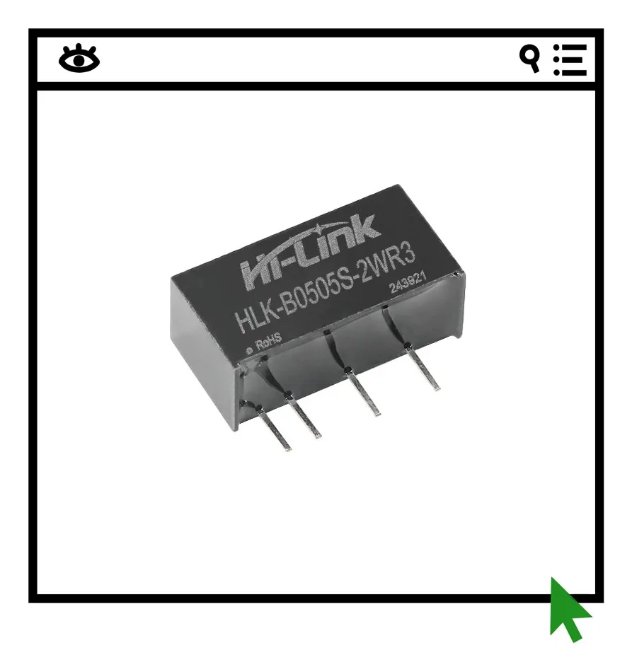 2pcs-hlk-b0505s-2wr3-modulo-de-alimentacao-isolado-dc-dc-5v-a-5v400ma2w-com-protecao-contra-curto-circuito