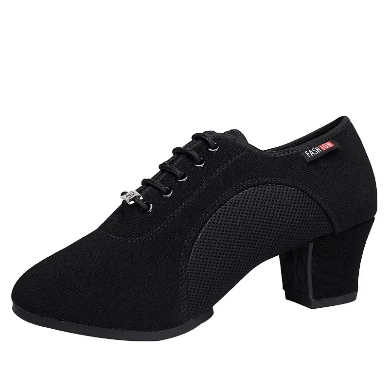 XIHAHA Vrouw Latin Dansschoenen Ballroom Zachte Zool Doek Vrouwen Tango Jazz Salsa Ballet Schoenen Midden Hak Dames Antislip sneakers