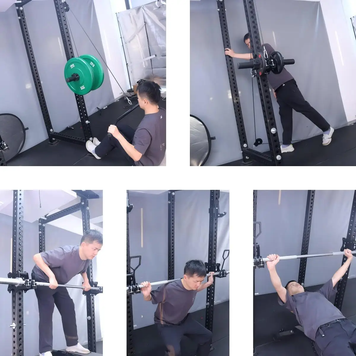 Multifunctional Smith Machine Accessories for Squat Bench Press Flight High Pull Low Pull Row and Kickbacks