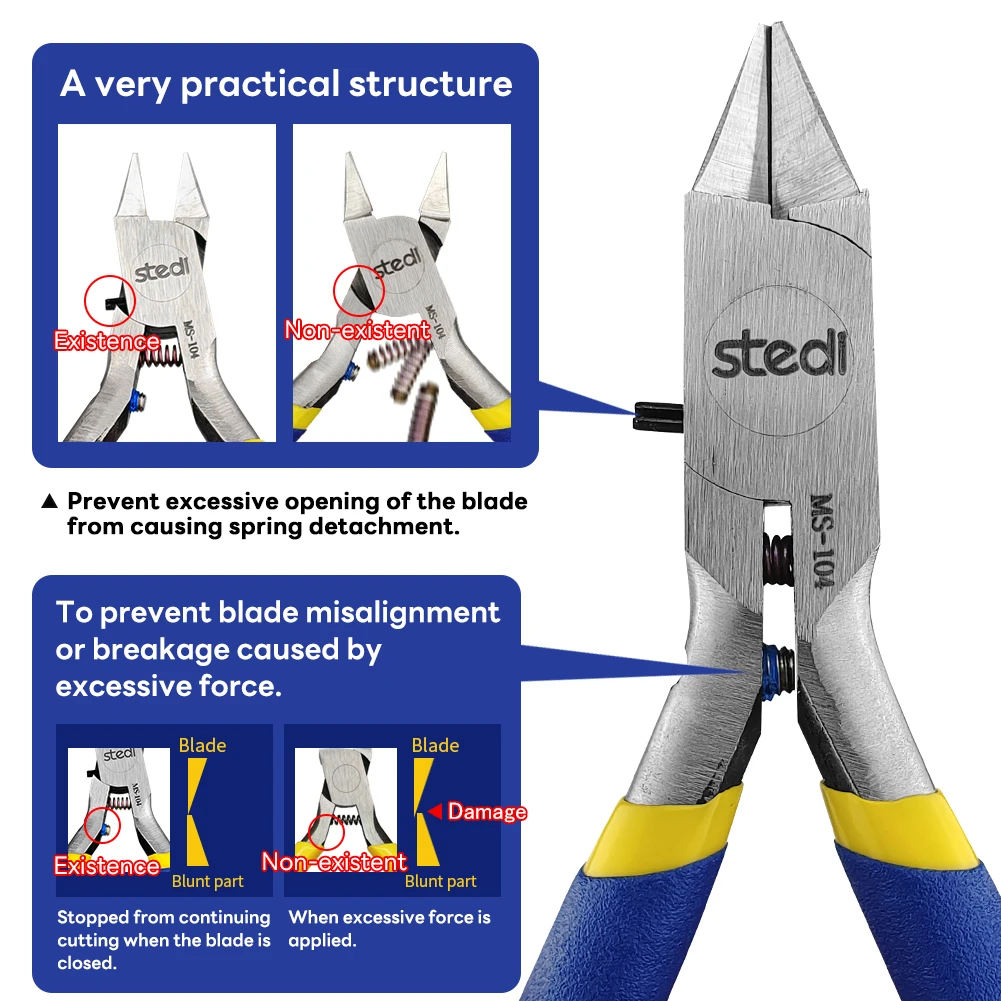 stedi 4.7-inch Model Nipper, with Ultra-thin Single-edge and Blade Case Plastic Model Tools for Gundam Repairing Plastic Model a