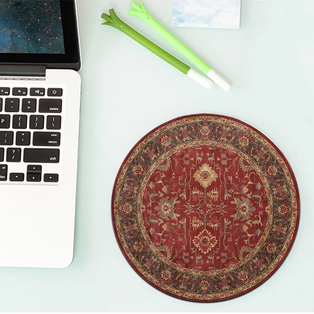 Persian Carpet Office Rug Computer Mouse Pad Mouse Mat Desk Interior Keyboard Pc Setup Accessories 220x220/200x200mm Desktop Mat