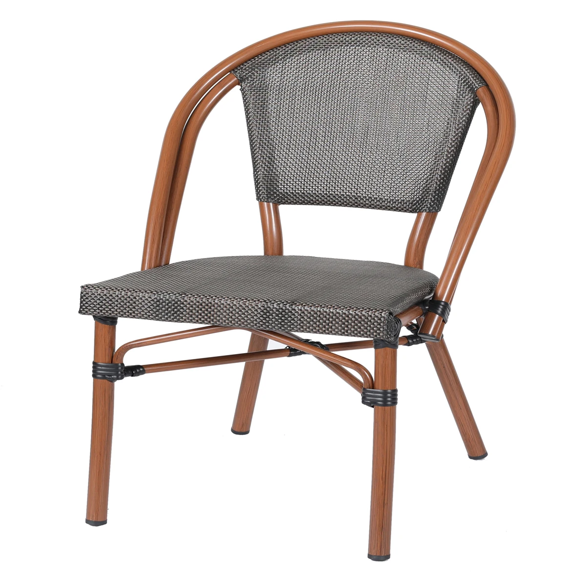 

Outdoor Furniture Plastic Set Pvc Wicker Woven Armchairs Aluminum Frame White Dining Chair Rattan Garden Outdoor Patio Chairs