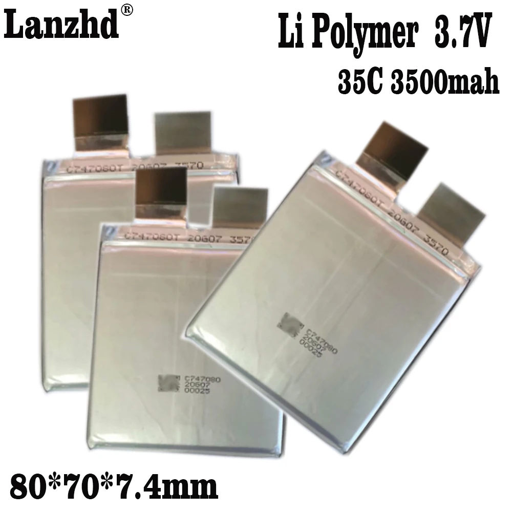 1-10pcs 3.7V Li Polymer battery 35C  Cell For Emergency Jump Starter  Automobile Igniter Drone DIY 2S 3S 4S 7.6V 11.4V Battery