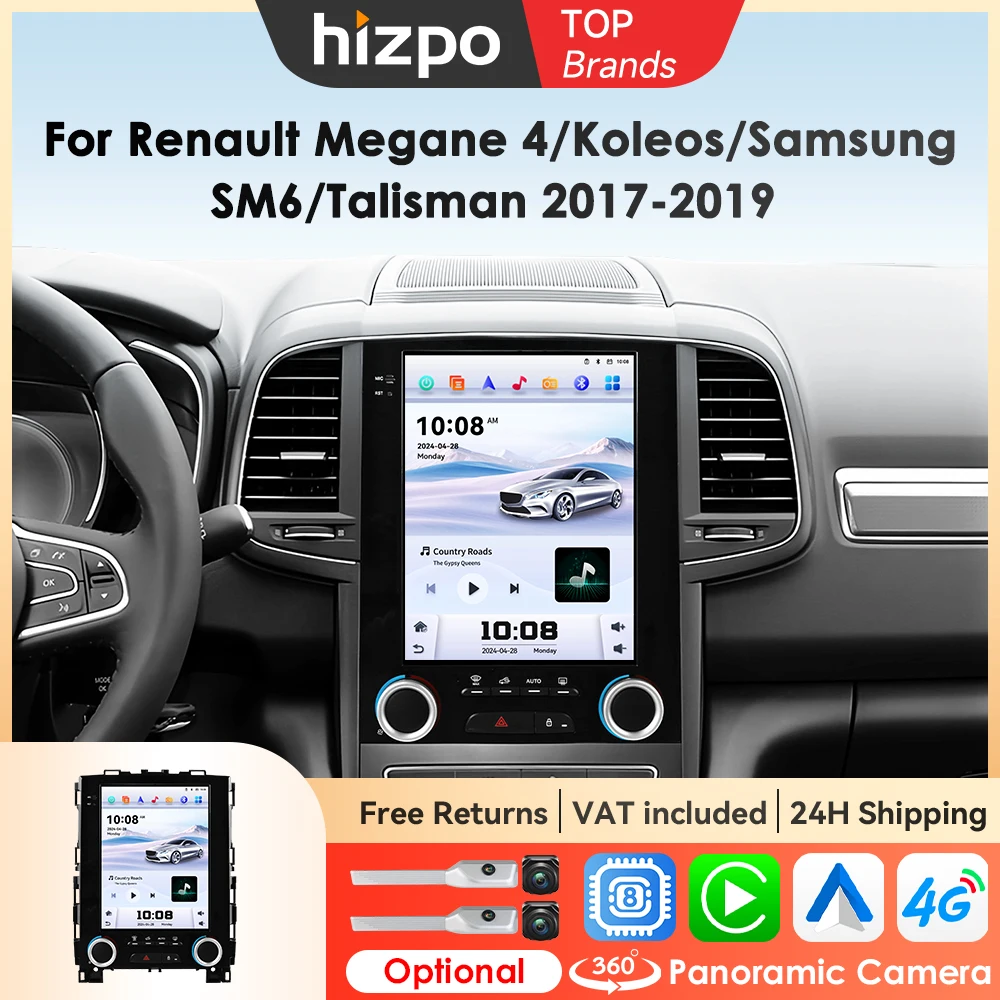 Hizpo 9,7 Zoll Stereoanlage für Renault Koleos Megane 4 Samsung SM6 Talisman 2017 - 2019 Autoradio Multimedia Videoplayer GPS 4G WIFI