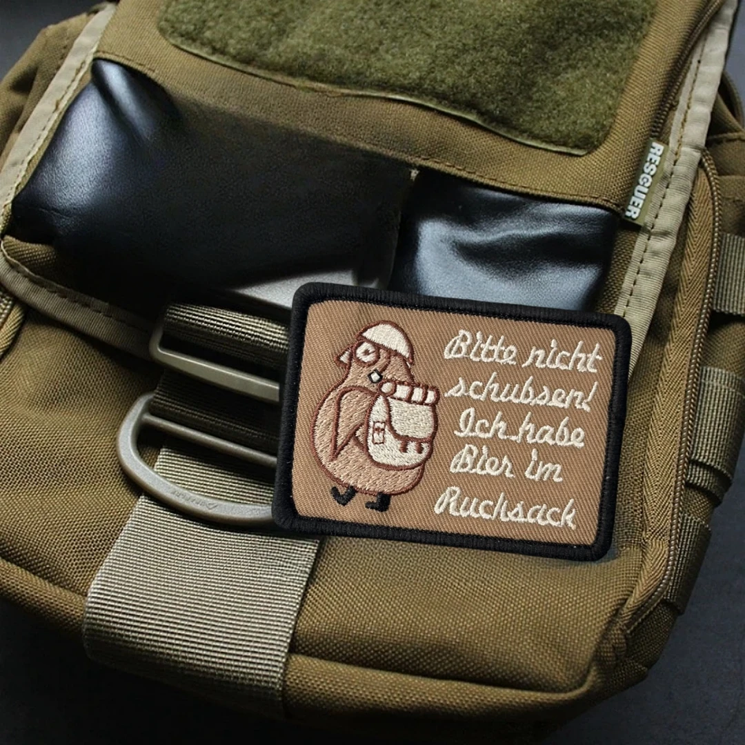 Bitte Nicht-مدرسة تكتيكية ملصقات حقيبة ظهر تطريز ، رقع خطاف وحلقة للملابس ، شارة الروح المعنوية