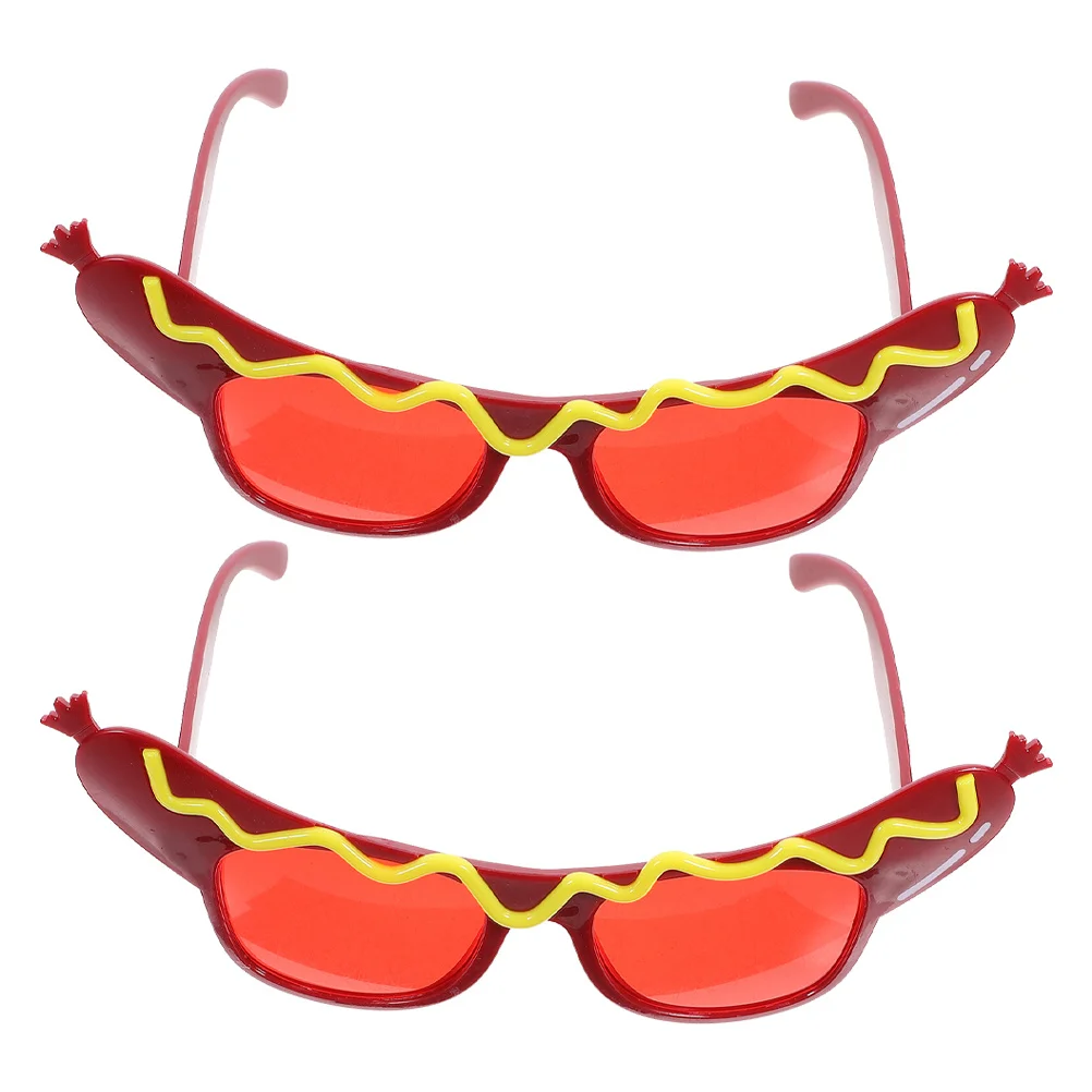 

2pcs Hot Dog Eyeglasses Fun Party Glasses For Festival Halloween Birthday Carnival Lightweight Costume Props Photo Booth