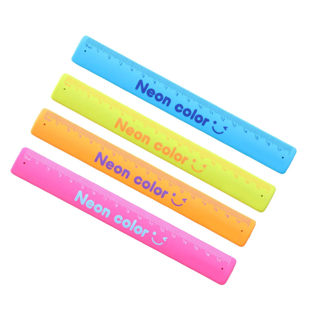 4 قطعة 18 سنتيمتر الذاتي المتداول الفرقة حاكم ل هلام السيليكا طوي قياس أدوات هدايا عيد ميلاد ألوان متعددة #6