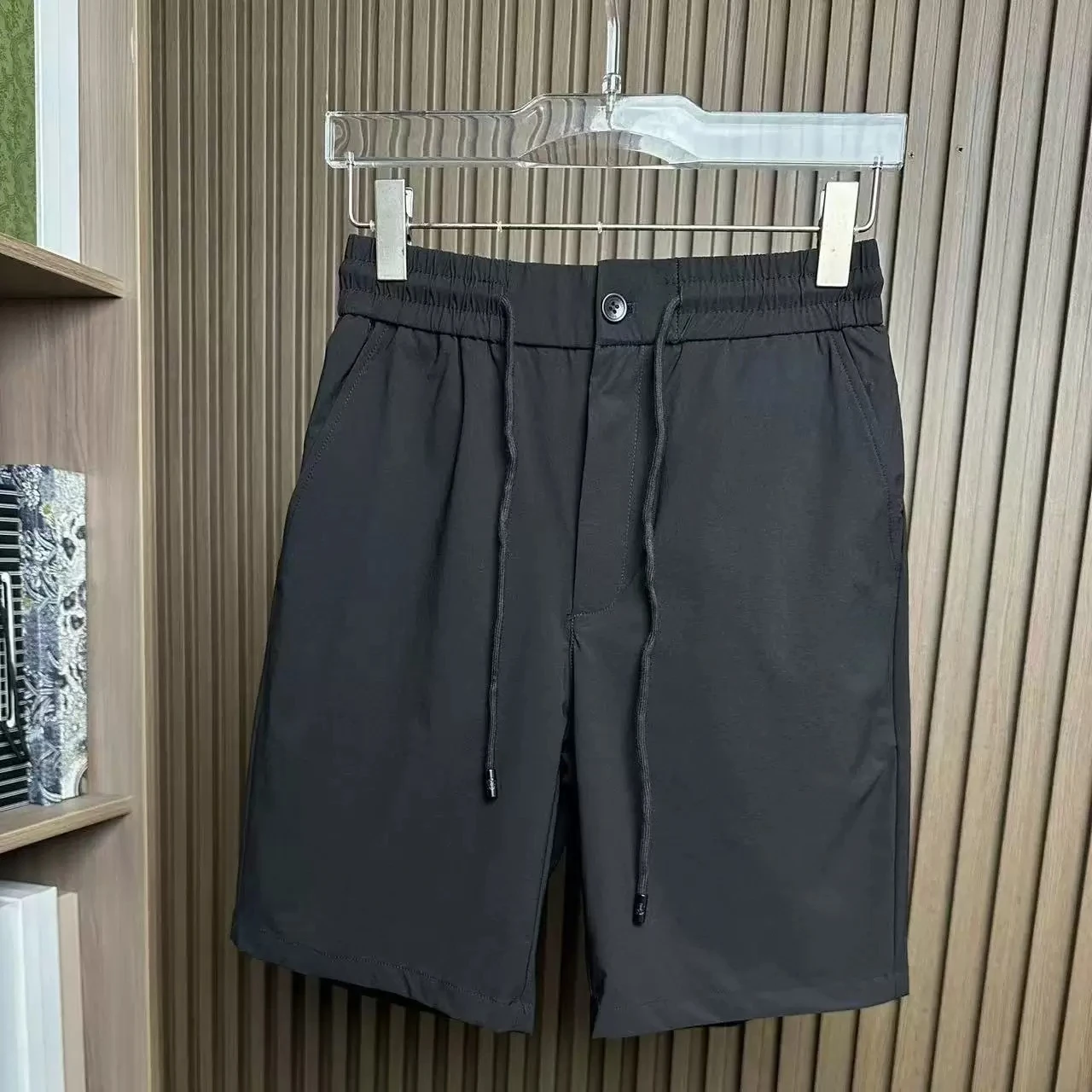 Italian men's summer BC embroidery old money wind elastic drawstring sports casual shorts