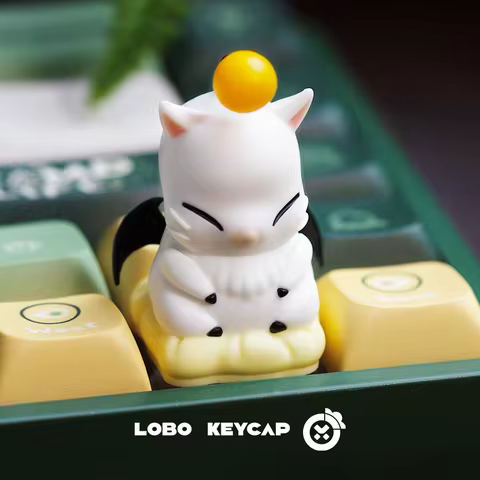 Final Fantasy Moogle Peripheral Series Mechanical Keyboard Custom Accessories Resin Material Personalized Esc Keycaps Fun Gifts