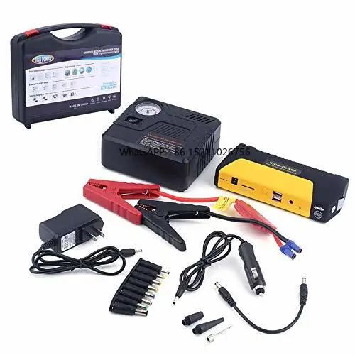 

Emergency 69800mah Flashlight Jumper Starter Car Jump Start Battery Power Bank Charger Portable Jump Start With Air Compressor