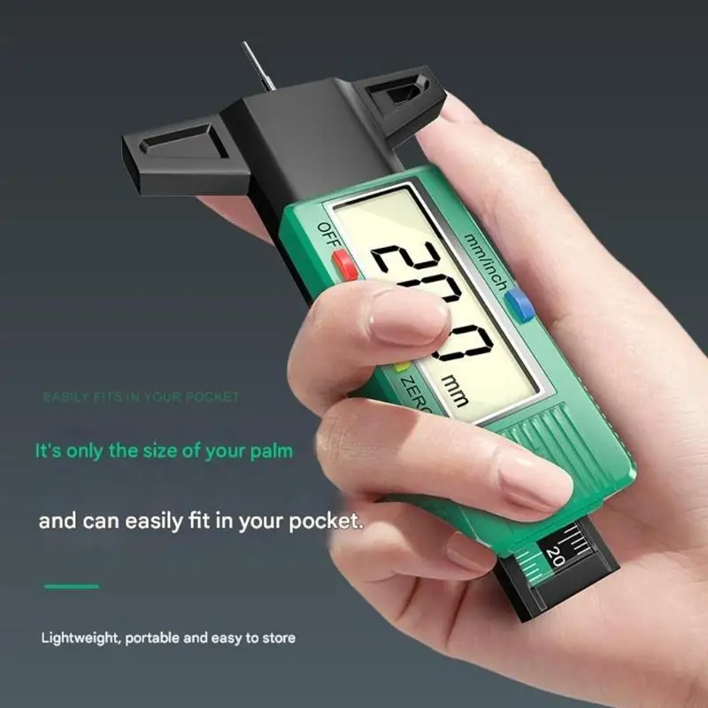 High Accuracy Digital Tire Depth Gauge for Precise Measurement of Tire Wear on Various Vehicles Ensuring Safety M4YD