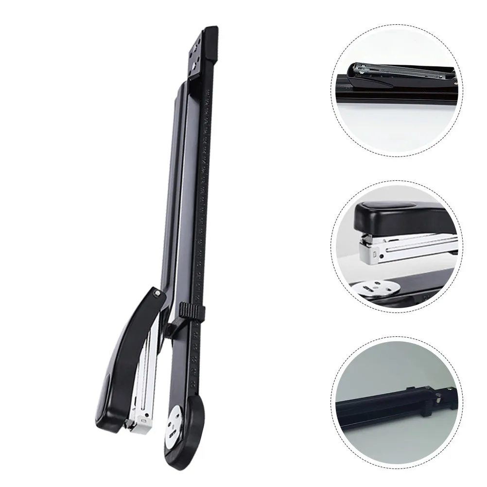 long-reach-office-stapler-large-capacity-metal-stapling-tool-labor-saving-multi-function-portable-stapler-for-desk