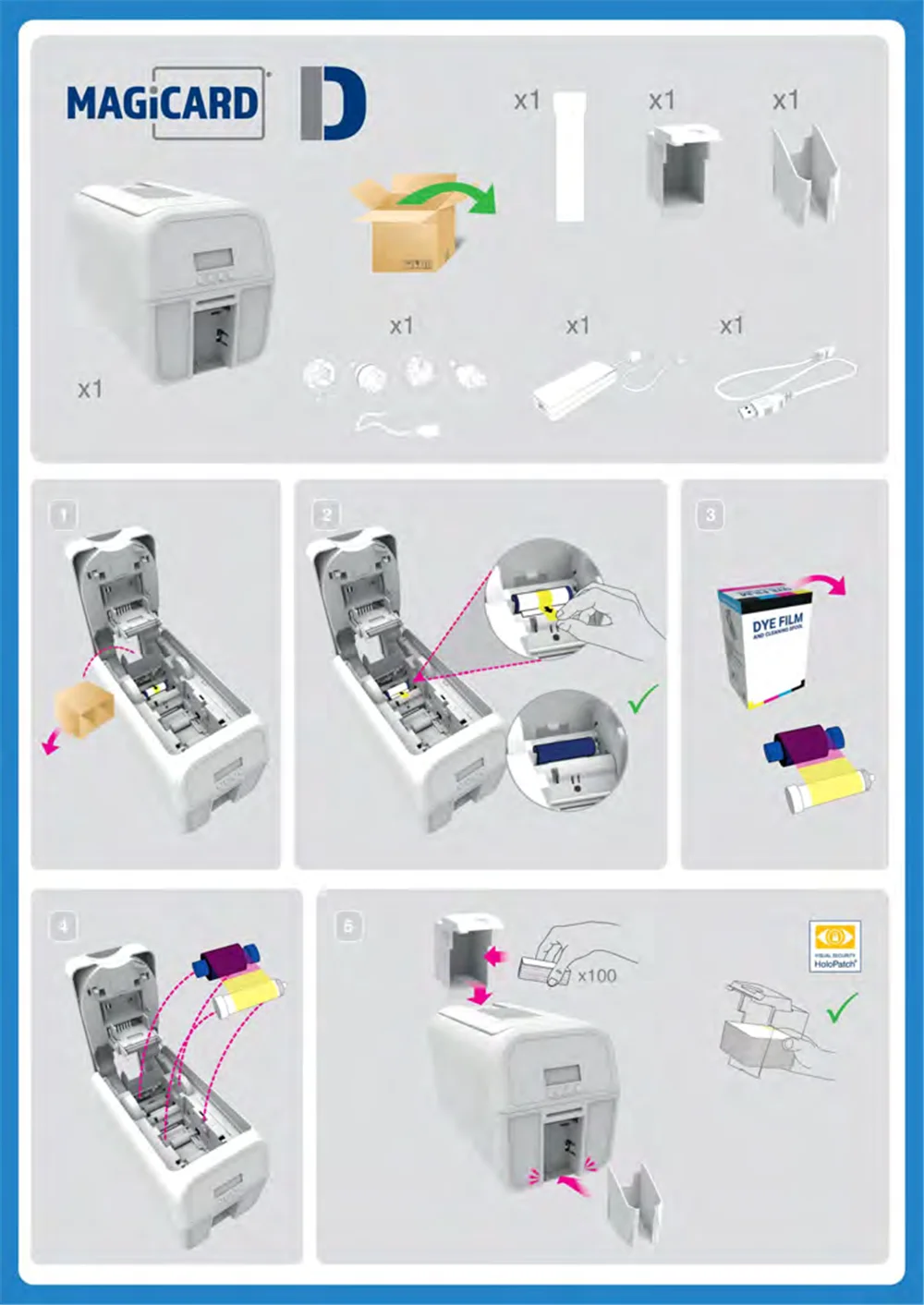 Color ID Card Printer PVC Card Employee Badge Membership Card Credit Card Access Control Card Printer ZC300