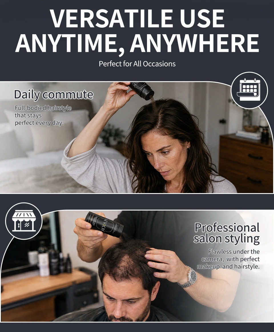 100g Haarausfall Aufbau Haar fasern Mixer verbergen Styling Faser Haar pulver Ausdünnung Keratin Wimpern verlängerung schwarz – Detail 7