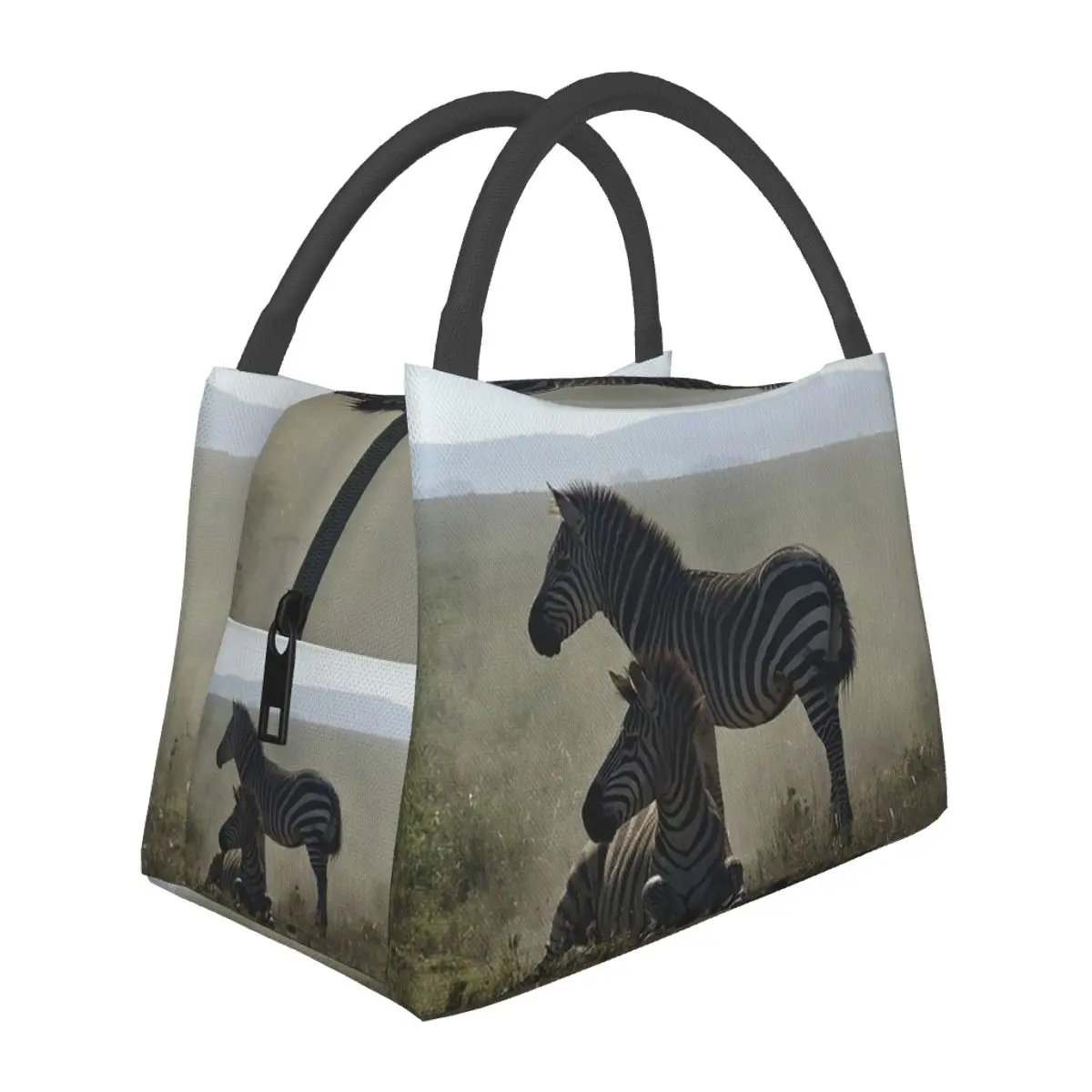 Zebras At Play Insulated Lunch Bag for School Picnic Storage Food Boxes Leakproof Container Cooler Thermal Lunch Box Tote