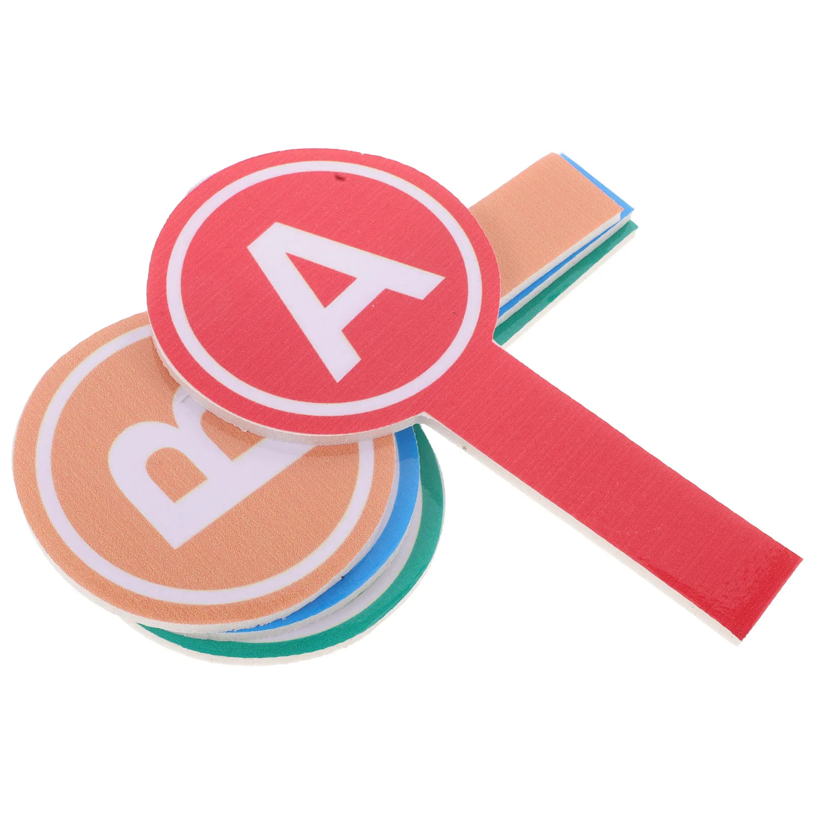 

4 Pcs Erasable Rating Cards Bold A- Foams Reusable Voting Paddles Auction Exhibitions Classroom Scoreboard Student