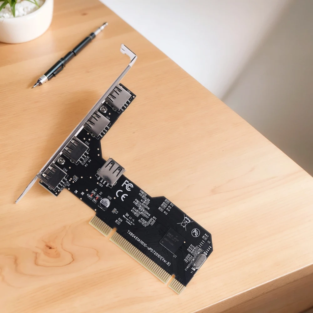 

5 портов, 4 внешних и 1 внутренний USB 2.0, контроллер-концентратор PCI, плата расширения PCI с чипсетом NEC720101, настольный конвертер