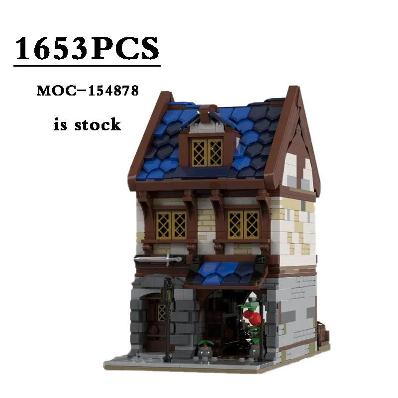 New MOC-154878 Modular Market and Antique Shop 1653PCS • Modular Building Bricks Toys for Kids Birthday Gifts ChristmasDIY Gifts