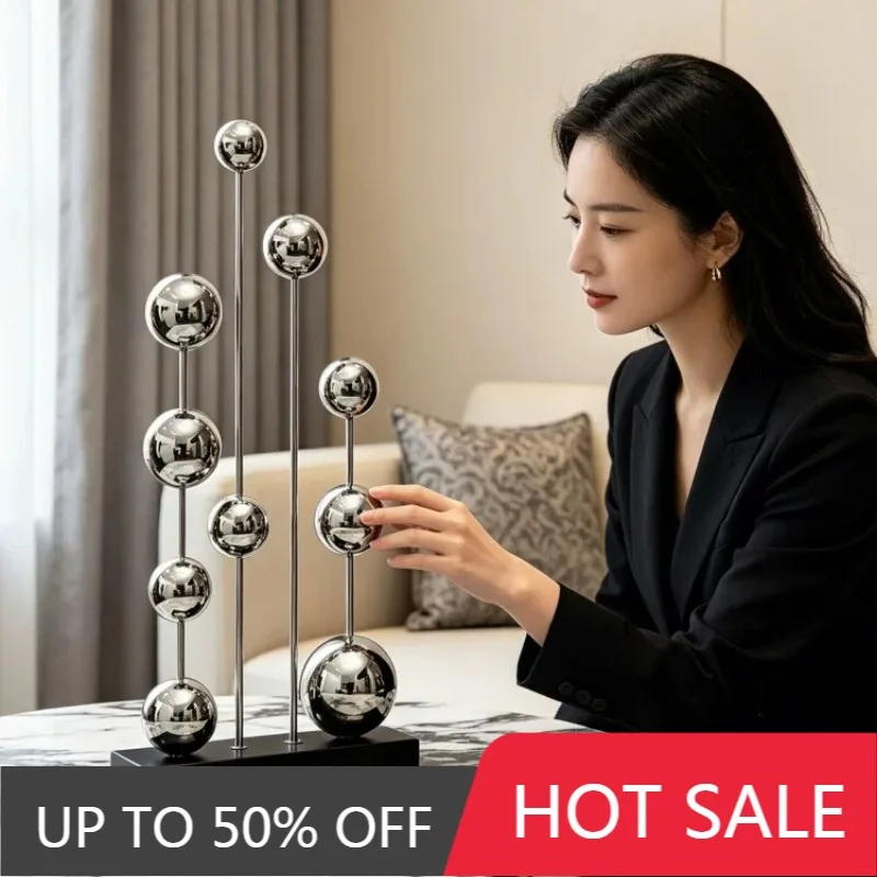 Modern Balloon Home Decoration Luxury Interior Home Decorations Metal Marble Room Decor Living Room Office Figurines Ornament
