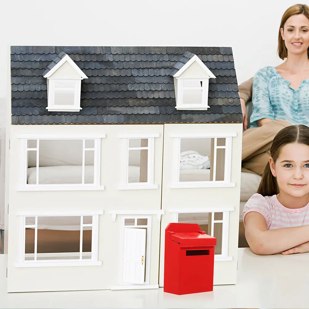 

2 шт. разноцветных деревянных мини-почтовых ящиков для декора кукольного домика, аксессуары для миниатюрной мебели, украшение для дома и офиса