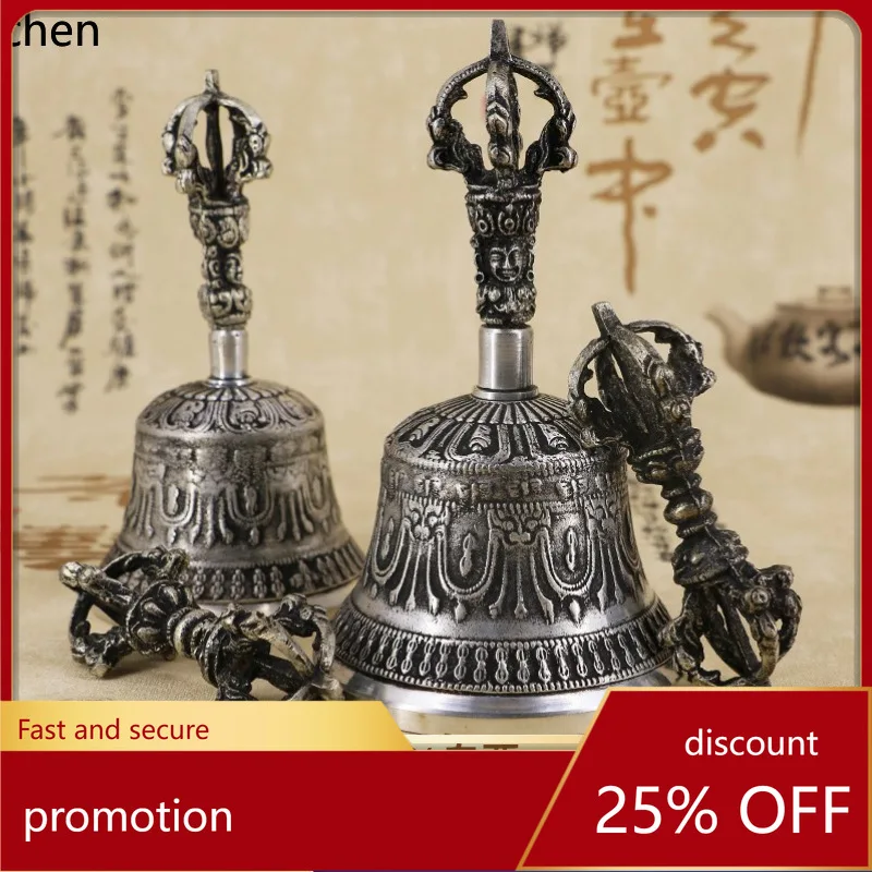 

Cz handmade vajra bell and pestle five-strand vajra copper ornaments healing bell buddhist supplies
