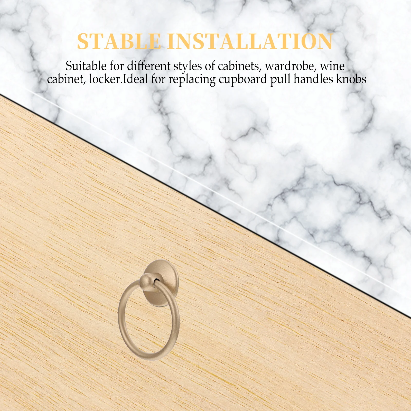 

10Pcs Zinc Alloy Cabinet Door Handles Sturdy Durable Pull Handles for Drawer Wardrobe Furniture Metal Knobs Rust Resistant