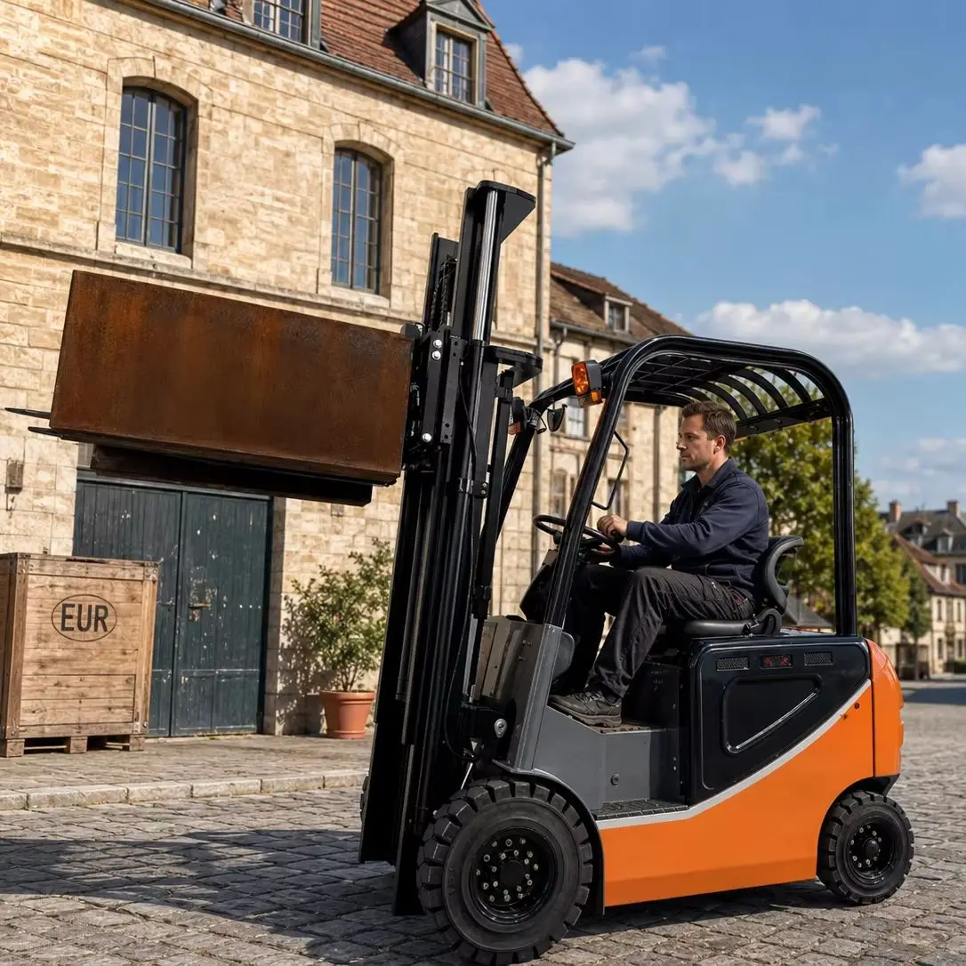 

Electric Forklift CE Approved Mini Forklift Truck Battery Powered Compact Loader for European Market