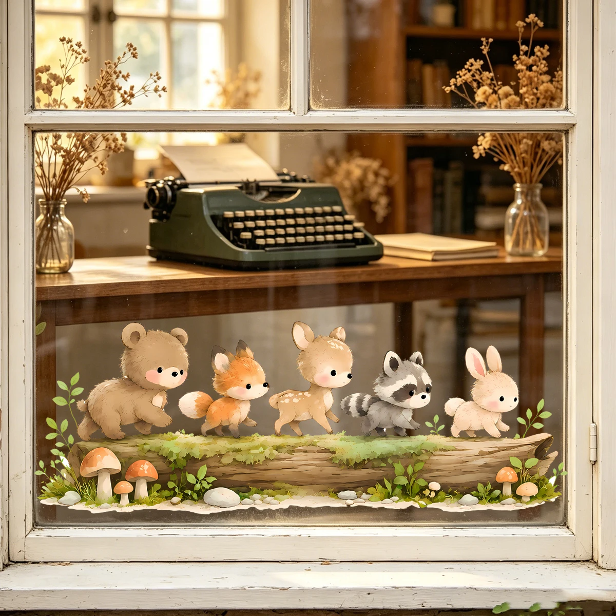 Nursery Forest Animals Window  - Baby Nursery Artwork ulasan dan harga