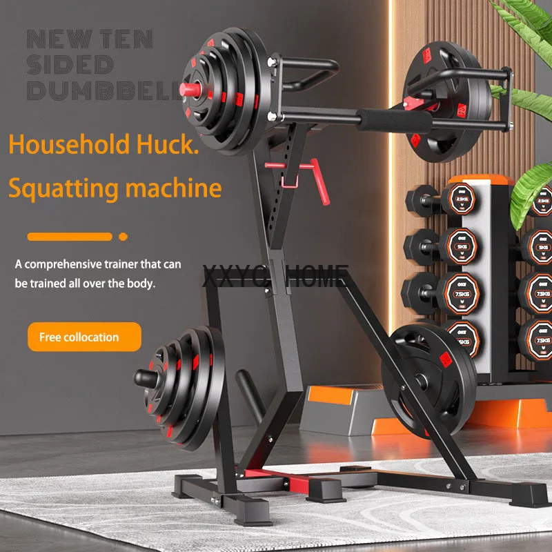 Huck squatting machine Horizontal push frame Weightlifting Strength Multi-function Trainer Fitness Equipment  Gym Home Exercise