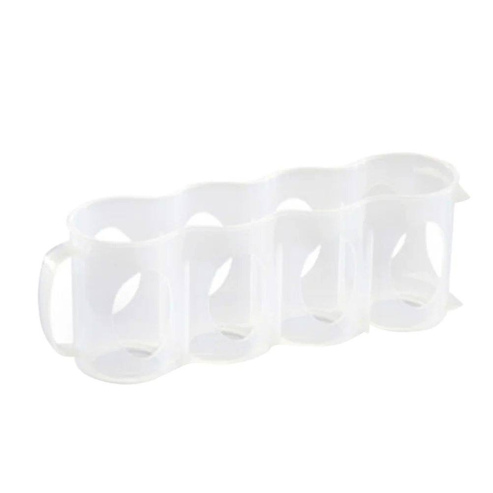 

Hand Pull Type Refrigerator Organizer Beverage Can 4 Section Plastic Storage Box (Transparent) beverage can storage box