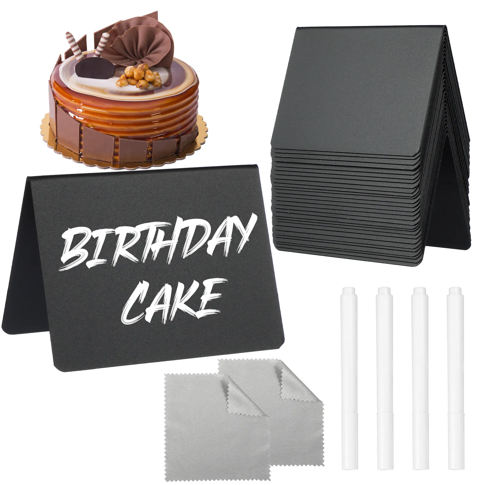 30pcs-small-chalkboard-signs-reusable-matte-plastic-double-sided-black-plates-for-price-tags-table-numbers-food-labels-party