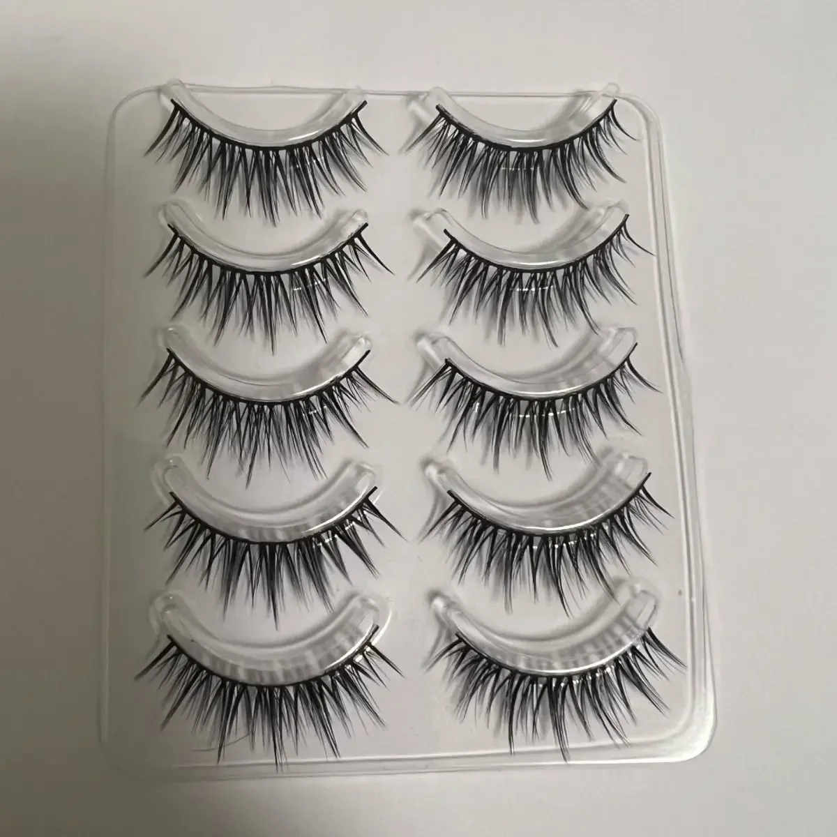 Airy Comics Wet Eyelash One Piece False Eyelash Thick and Curled When Glancing on the Mirror Whole Eyelash 5 Pairs