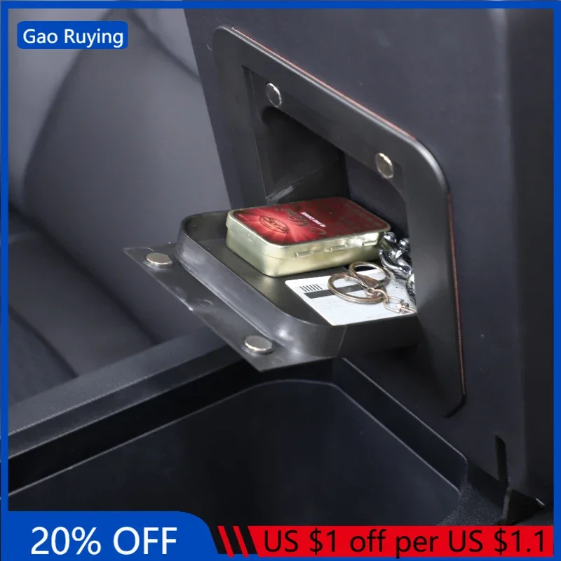 

Gao Ruying For Toyota Land Cruiser Prado 250 LC250 24-25 ABS Black Car Armrest Box Privacy Storage Box Interior Car Accessories