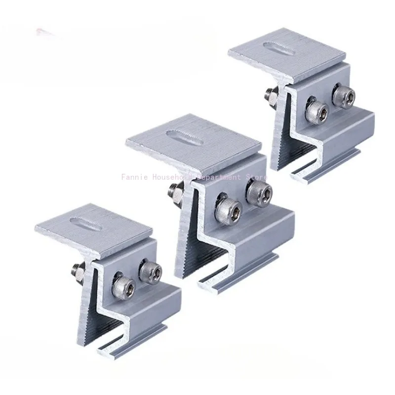 1pcs Solar Panel Bracket Roof Mounting Fixing Clamp Aluminum Alloy Photovoltaic Panel Fixing Clips Solar System Accessorie