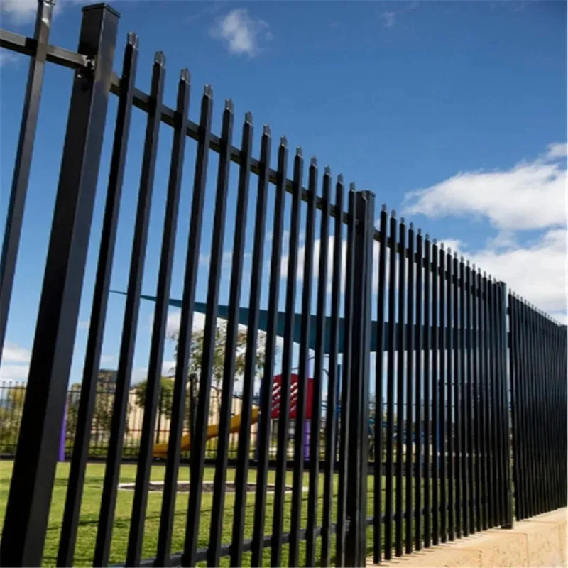 Wrought Iron Fence Use Home Houses Galvanized Coated Tubular Steel Industrial 3D Easily Assembled Residential Gate Outdoor Metal