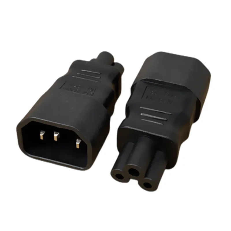 1 قطعة النحاس الأسود 10A 250 فولت ستاندرد IEC320 C14 ذكر إلى C5 أنثى UPS PDU APC محمول محول كهرباء التوصيل تحويل المقبس