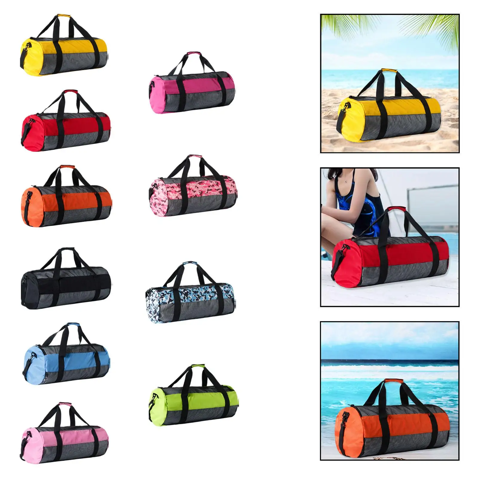 

Регулируемый плечевой ремень, сумка для хранения снаряжения для дайвинга, практичный легкий органайзер для пляжного отдыха