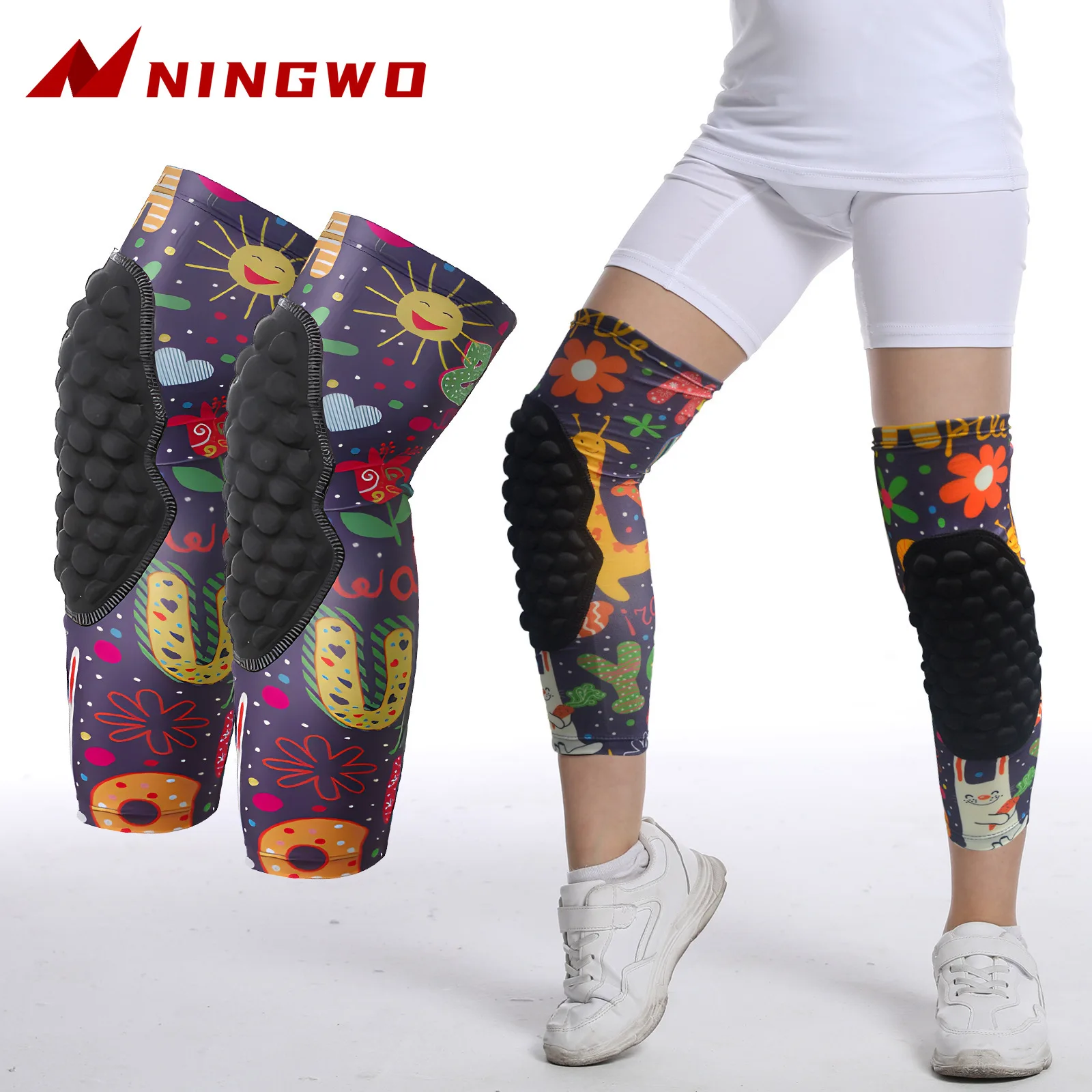 1Pair Kids Elbow Brace Knee Brace Tennis Compression Knee Sleeves Arm Elbow Sleeve Elbow Support for Boys Girls Sports Football