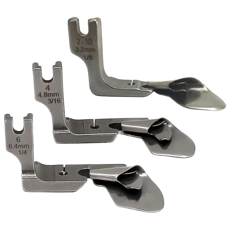 

AT44-3Pc Подол тянущая трубка шелковая шифоновая юбка обжимная лапка 1/8 дюйма + 3/16 дюйма + 1/4 дюйма