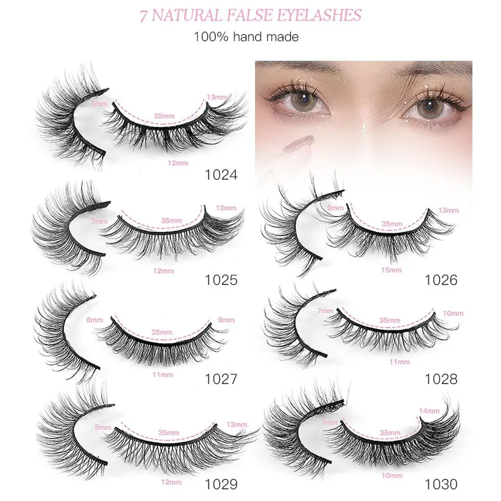 10 paia di ciglia finte naturali morbide Ciglia finte Cat Eye Look Ciglia corte Ciglia Manga