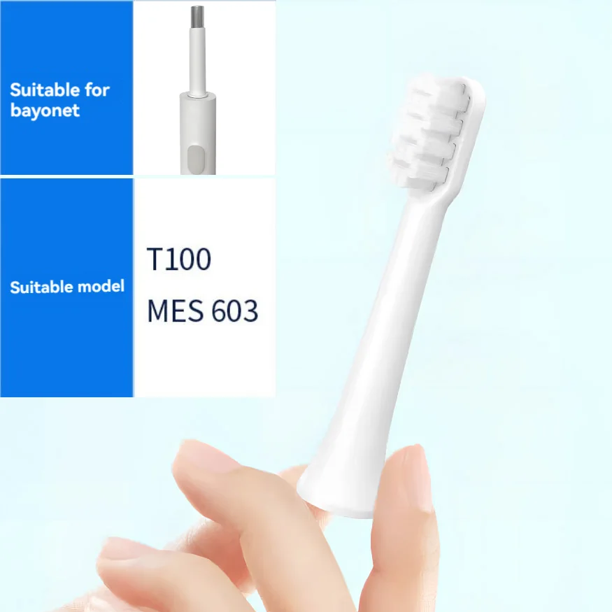 6/12Pcs เปลี่ยนหัวแปรงสําหรับ XIAOMI MIJIA T100 Mes603 แปรงสีฟันไฟฟ้าสูญญากาศ DuPont Soft Bristle เหมาะสําหรับหัวฉีด