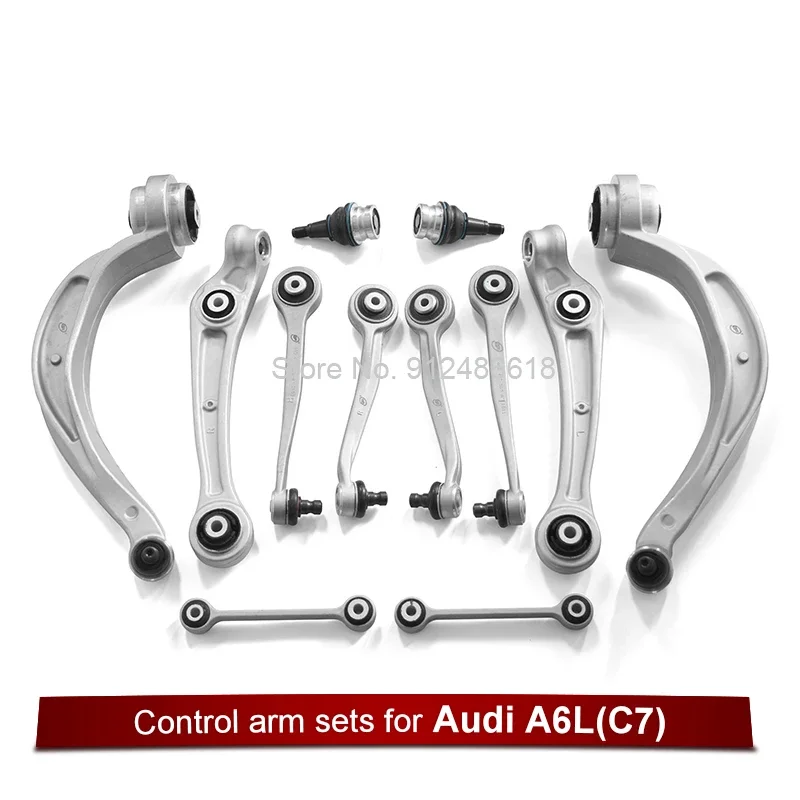 Front Suspension Swing Arm Kit Upper Lower Wishbone Ball Joint Track Control Arms for Audi A4 B5 B6 B7 RS4 A6 C5 1997-2005